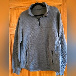 Quilted half-zip pullover